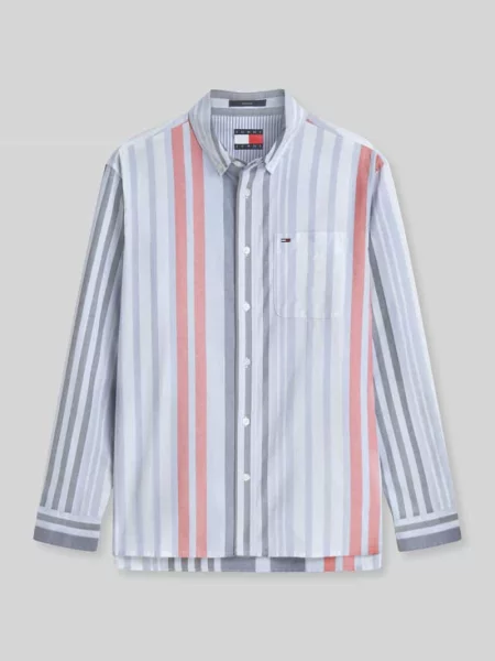 Tommy Jeans Koszula Oxford Kolorowy niebieska