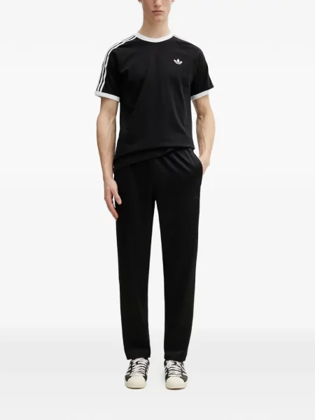 Pantaloni Adidas tricotate cu autograf alergare albastru