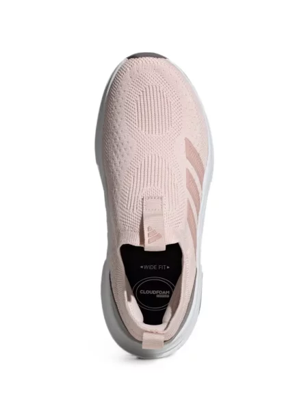 Ριγέ παντελόνι Adidas με κέντημα ροζ