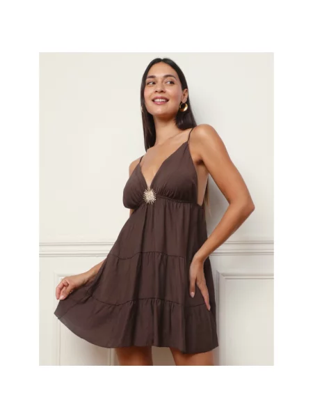 Haljina La Modeuse smeđa