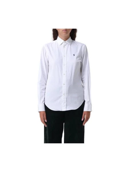 Długa koszula Polo Ralph Lauren z długim rękawem z twillu biała