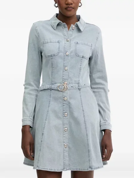 Cu centură rochie din denim Morgan albastru