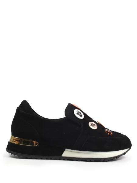 Кожаные кроссовки It-girl черные