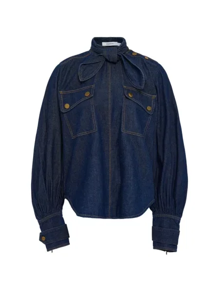 Bluzka z kokardą Zimmermann z kokardką niebieski