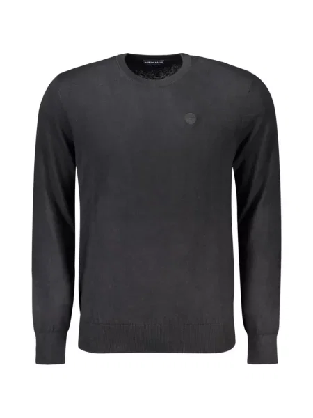 Lung pulover North Sails cu decolteu rotund negru