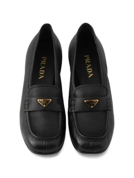 Кожени лоуфъри Prada черно