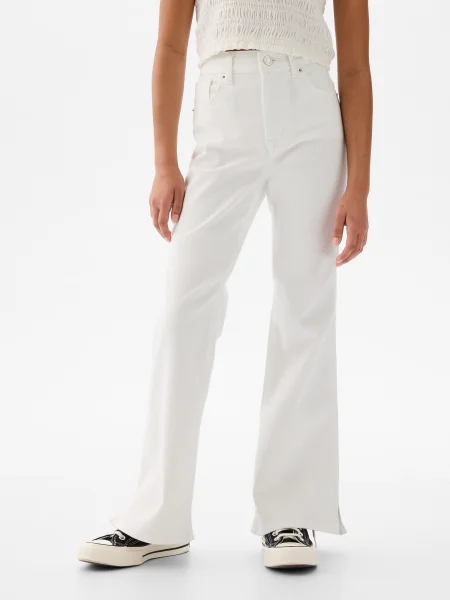 Pantaloni copii Gap alb