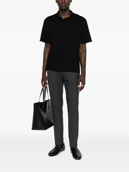 Scurt tricou polo Lisa Yang negru