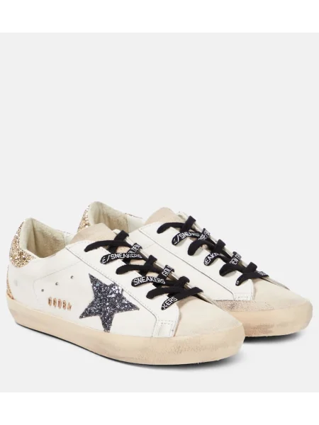 Usnjene superge Golden Goose bela