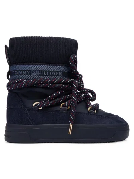 Tommy Hilfiger Škornji za sneg Tommytech Rwb Snowboot Warm Mornarsko modra