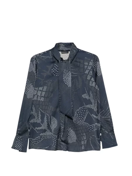 Cămașă Emporio Armani cu buline cu legături albastru