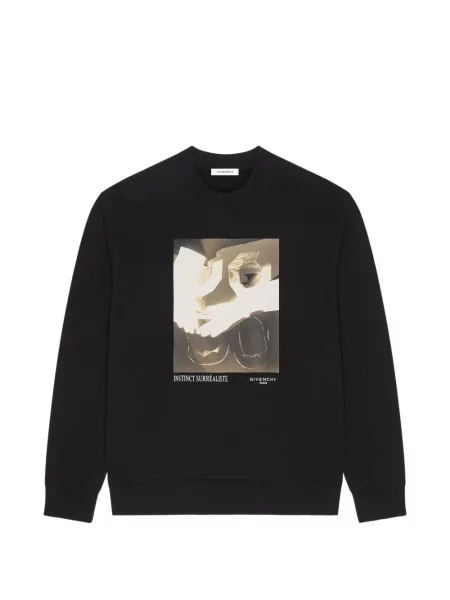 Hanorac din fleece Givenchy din fleece cu imagine negru