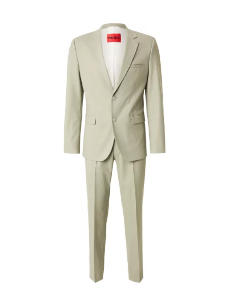 HUGO De lână costum | Extra slim fit verde