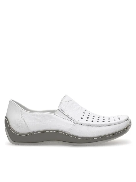 Mocasini Rieker alb