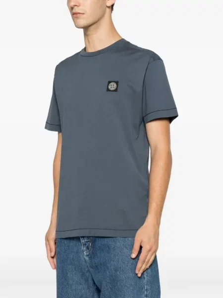 Tricou Stone Island cu strasuri albastru