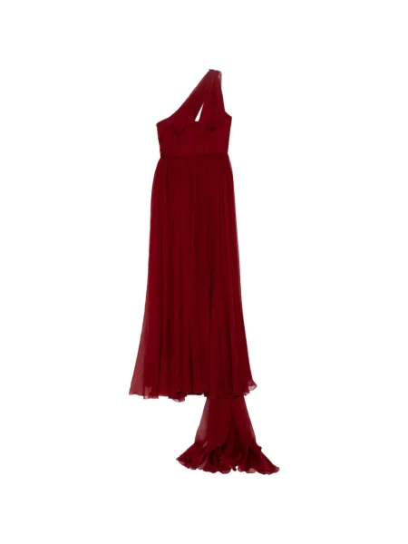 Maxi rochie maxi Zuhair Murad din șifon de costum roșu