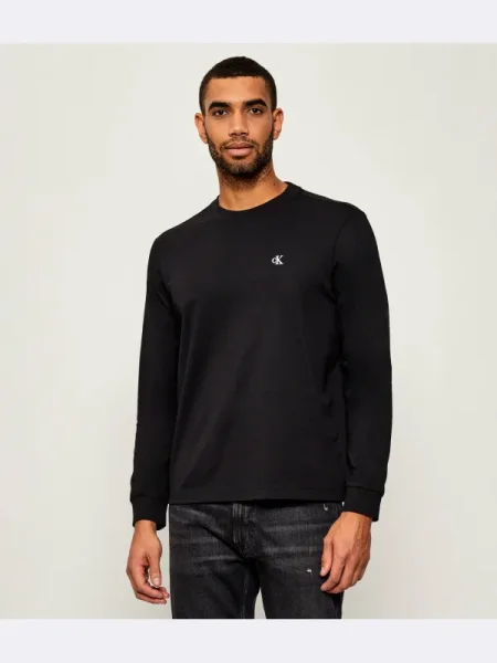 Hosszú ujjú póló Calvin Klein Jeans fekete