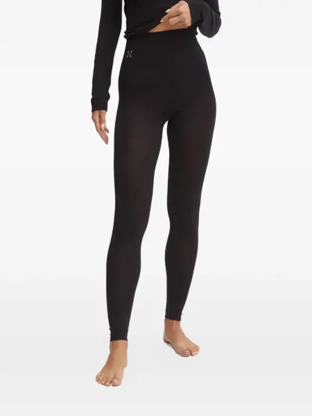 Leggings Haglöfs cu imagine negru