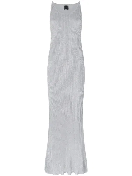 Rochie maxi Pinko tricotate lungă de costum gri