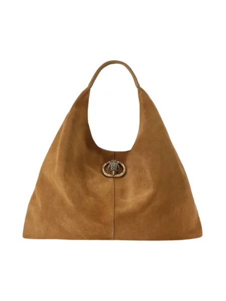 Torebka hobo Kurt Geiger z kamieniami brązowa