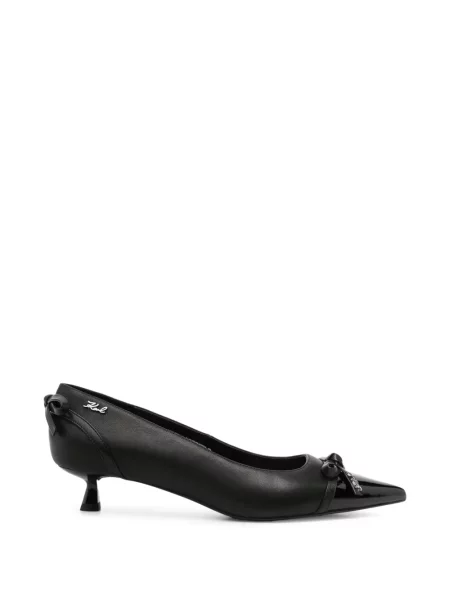 Pantofi cu toc Karl Lagerfeld cu funde negru