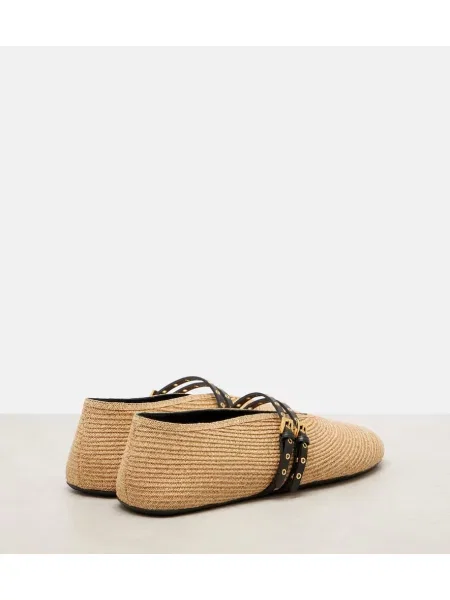 Balerini Alaïa din piele bej
