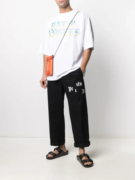 Chinos Palm Angels s autogramem černé