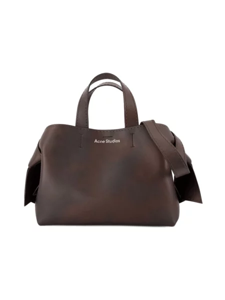 Torebka Acne Studios skórzana brązowa