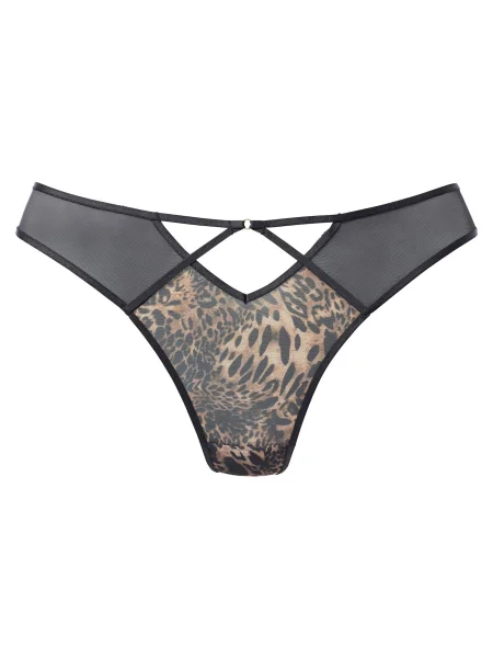 LASCANA Tanga maro / maro cappuccino negru