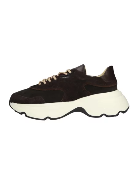 Sneakersy Nubikk skórzane brązowe