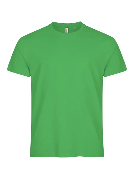 Clique Basic-T T-shirt slim fit z bawełny apple green biała