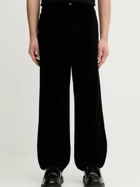 Carhartt WIP pantaloni de Single Knee Pant pantaloni scurți drepti pentru bărbați negri