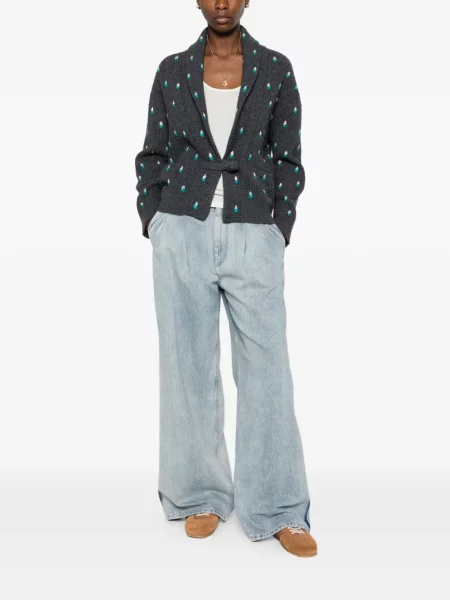 Cardigan Forte_forte cu model floral gri