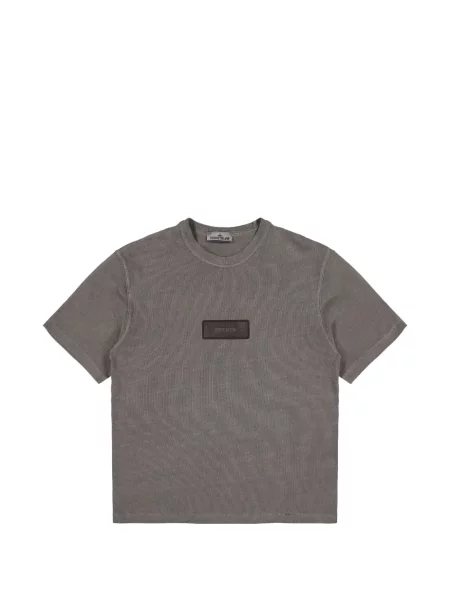 Tricou Stone Island din jerseu cu strasuri gri
