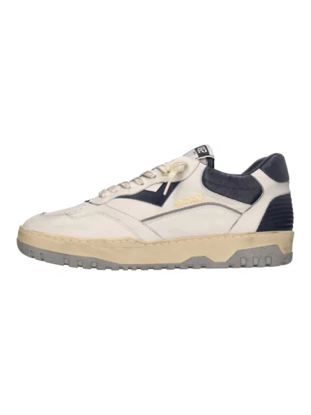 Sneakersy 4b12 skórzane beżowe