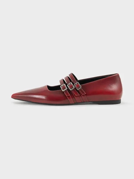 Usnjene balerinke Vagabond Shoemakers HERMINE rdeča