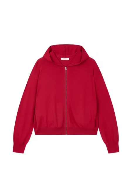 Długa koszulka Tomboy z kapturem czerwona