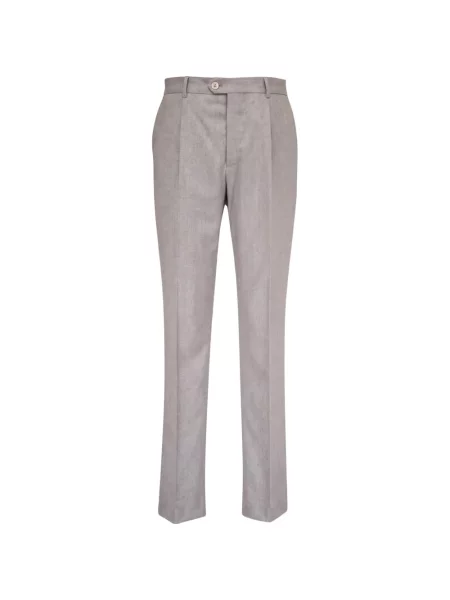 Pantaloni Brunello Cucinelli de flanelă gri
