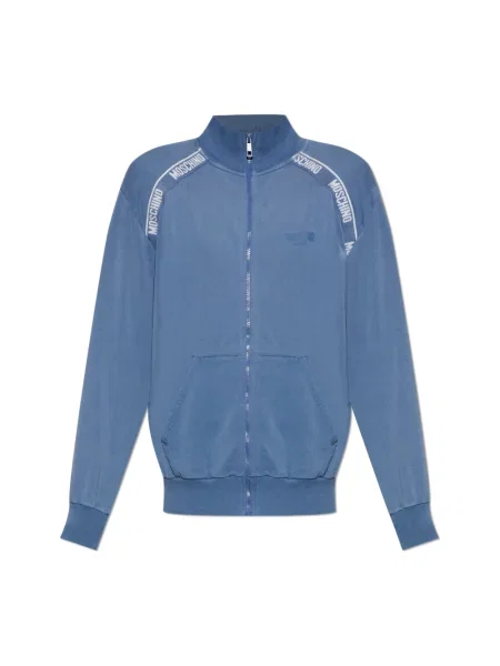 Bluza Moschino z logo niebieska