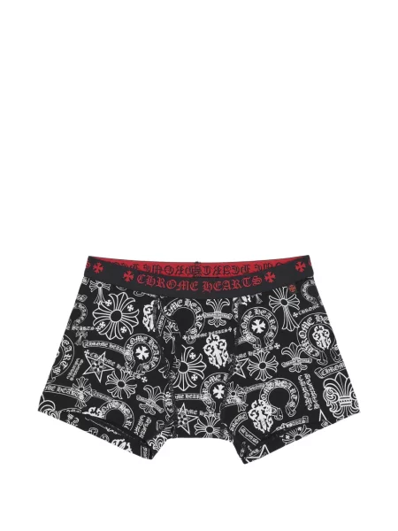Boxerky Chrome Hearts se srdcovým vzorem černé