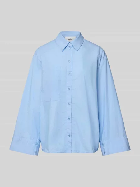 Bluzka koszulowa o kroju relaxed fit z kieszenią na piersi model ‘ADAM’ Bash