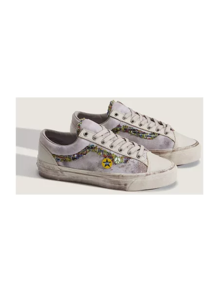 Sneakersy Vans Old Skool skórzane szare
