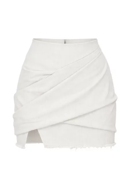 Mały spódnica mini Rick Owens Drkshdw drapowana biała