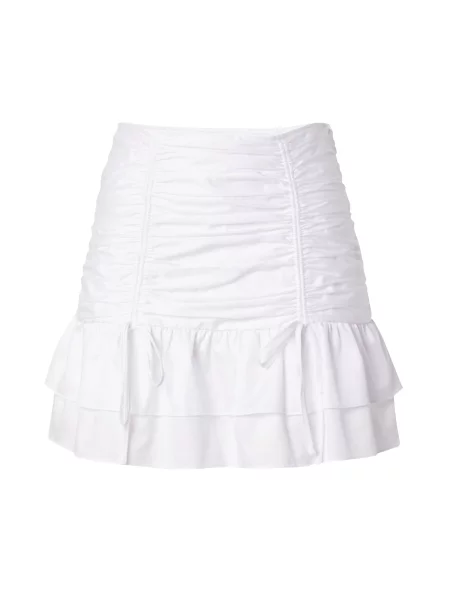 Guess Fustă mini Zoe Flare Fit alb