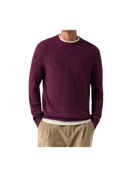 Sweter Mc2 Saint Barth z okrągłym dekoltem brązowy