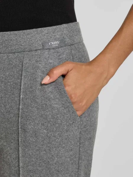 Spodnie o kroju regular fit z dodatkiem wełny model ‘AVA’ Cambio