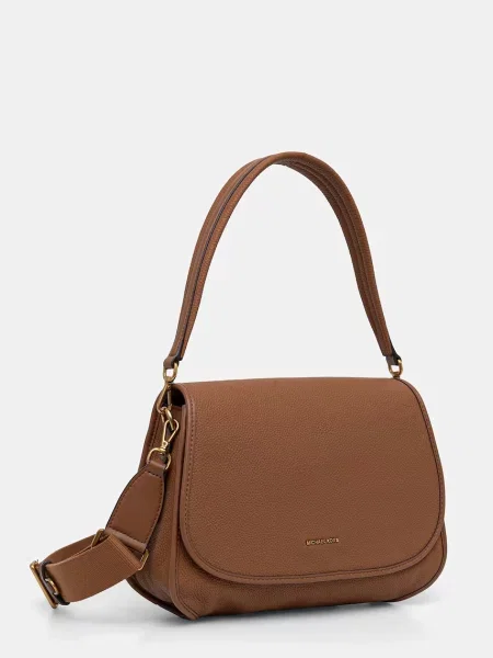 MICHAEL Michael Kors crossbody torbica usnjena Holmes rjava