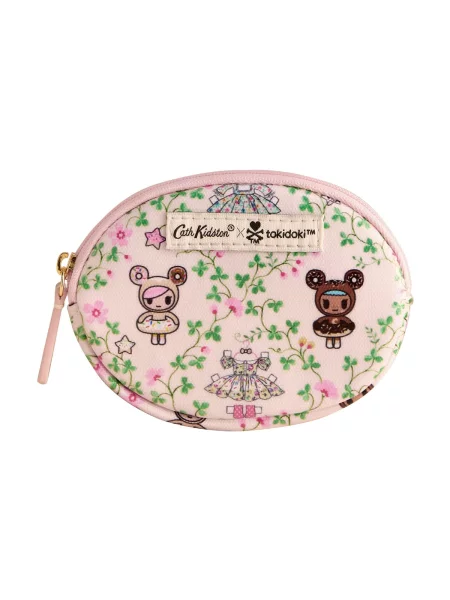 Cath Kidston Portofel ecru / maro închis / verde negru