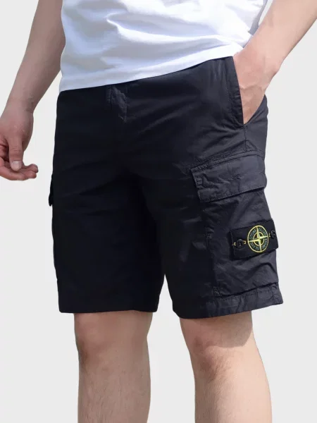 Шорти Stone Island з камінням сині