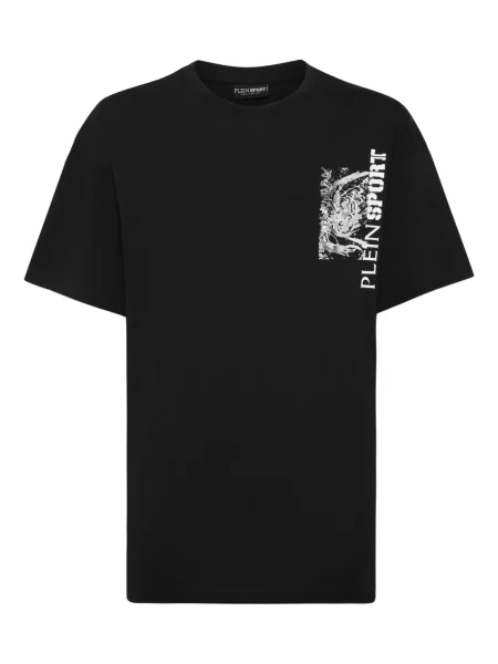 Tricou Plein Sport cu imagine cu dungi de tigru negru